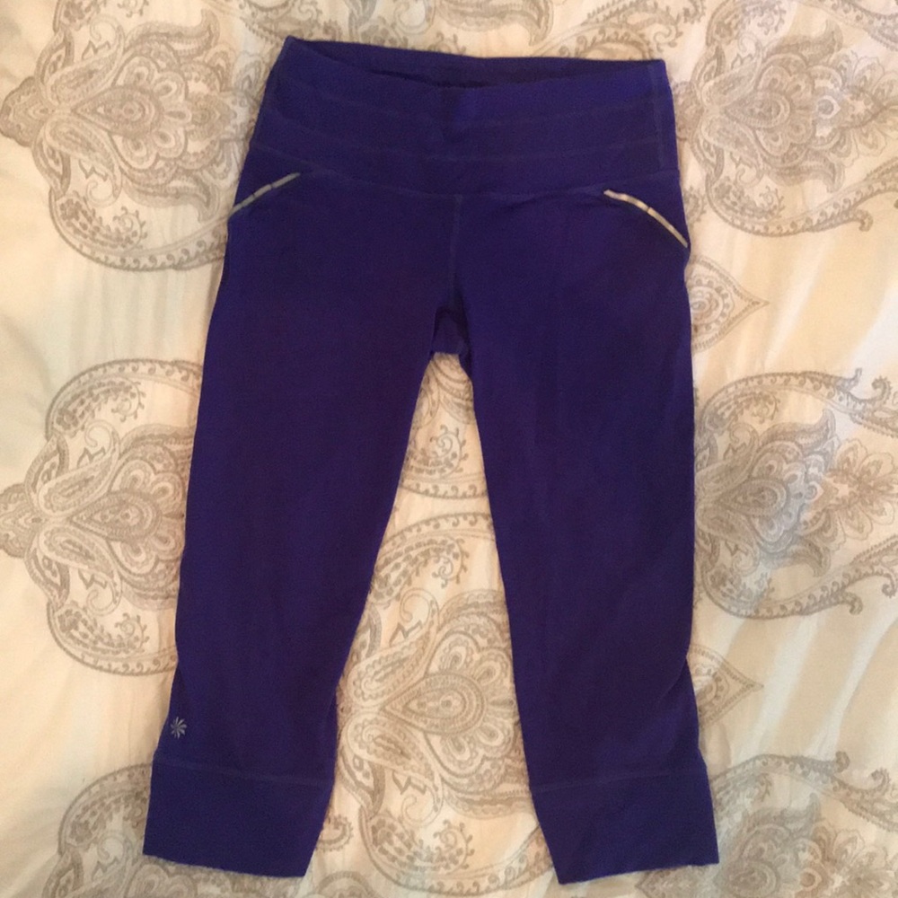 Athleta Purple Capri Yoga Running Legging Tights